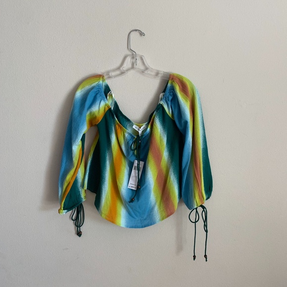 NWT BCBGeneration Faded Stripe Balloon Top - Picture 3 of 6